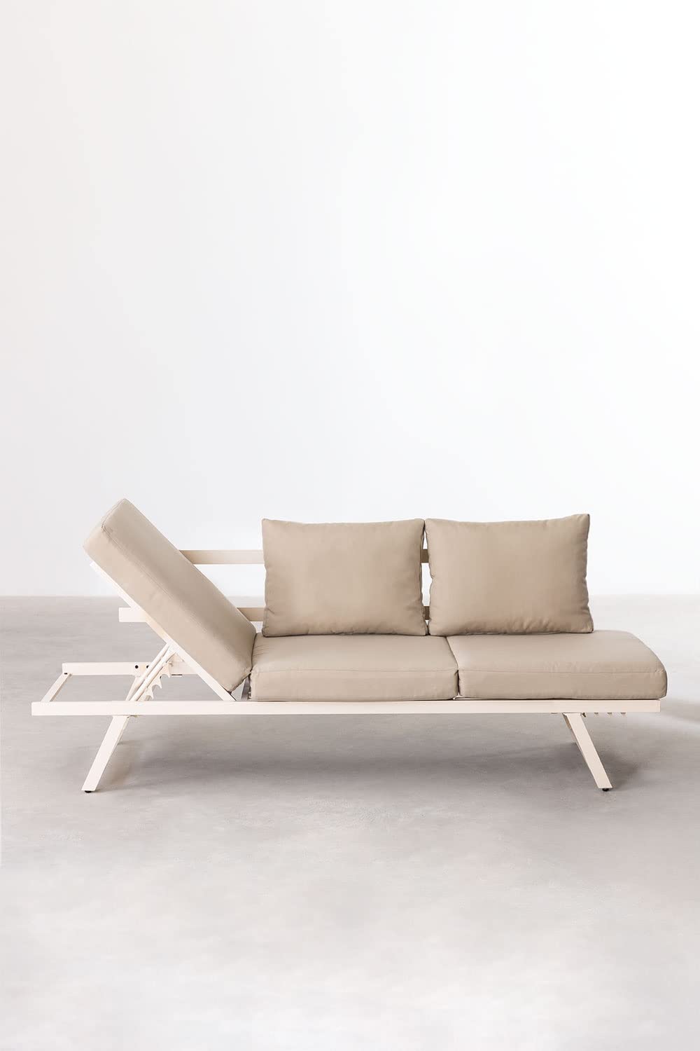 Sklum Libanc divano da giardino 3 posti beige reclinabile