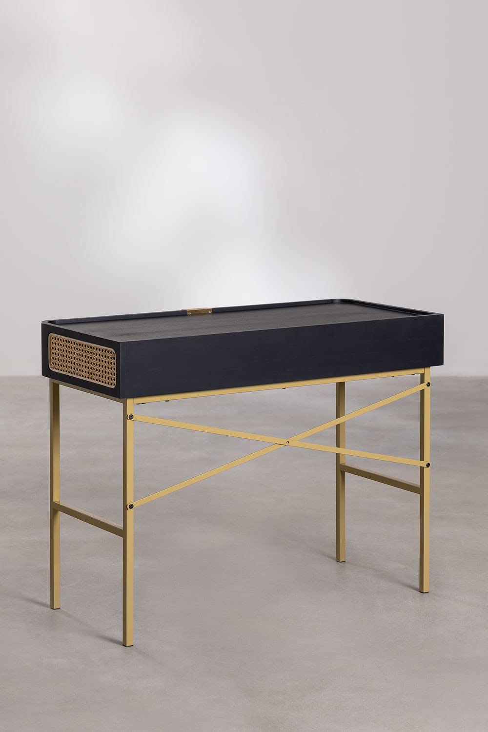 Sklum Enrick scrivania in legno nera 100 cm