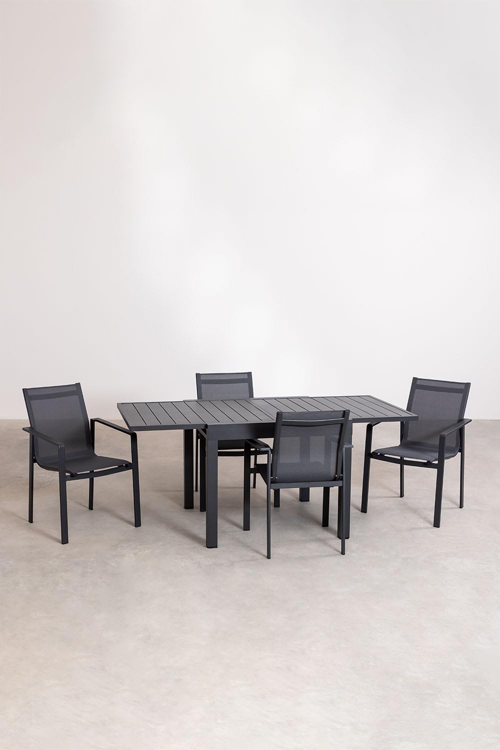 Sklum Starmi Eika set tavolo e 4 sedie giardino alluminio