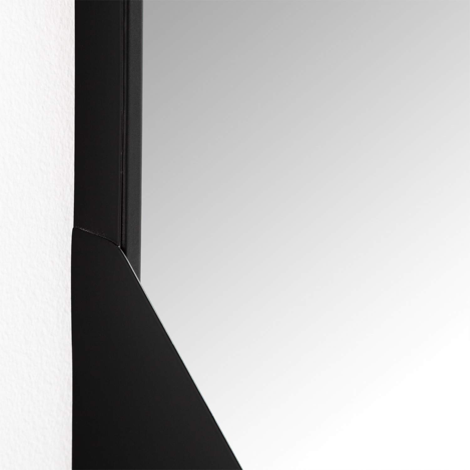 Sklum Arso specchio quadrato a parete nero 51 cm mensola