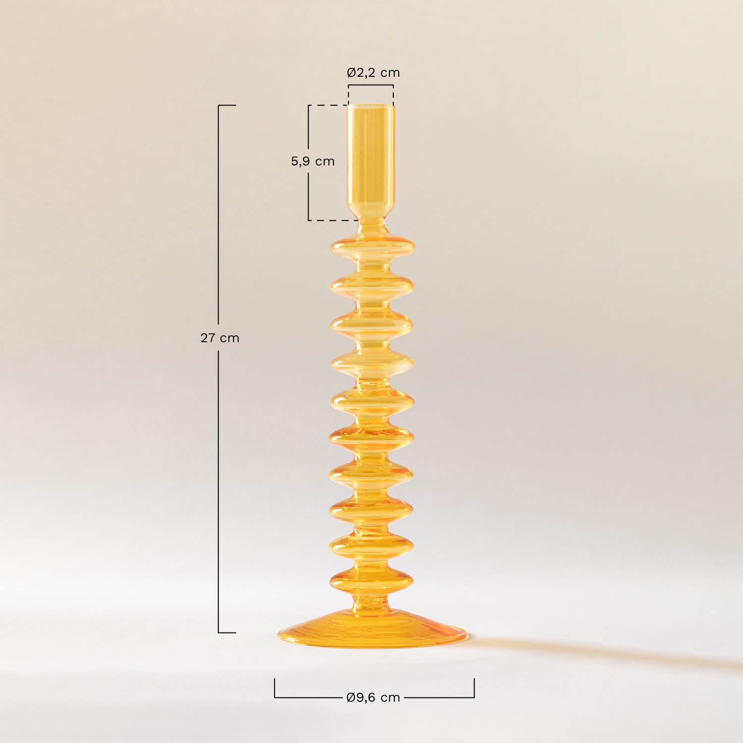 Sklum Vallica portacandele vetro 27 cm