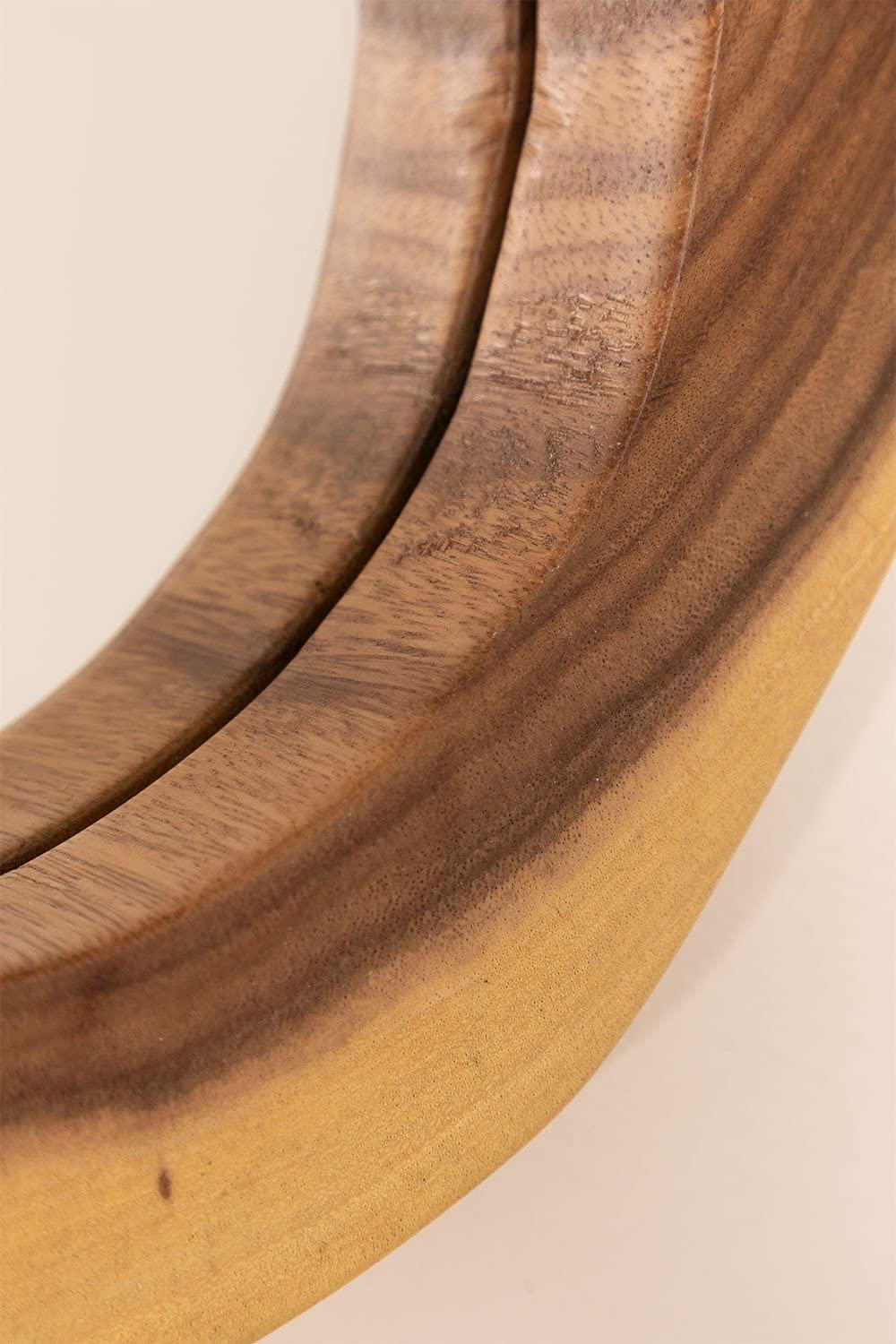 Sklum Vrao Specchio Rotondo 33,5x30,5 cm Legno Naturale