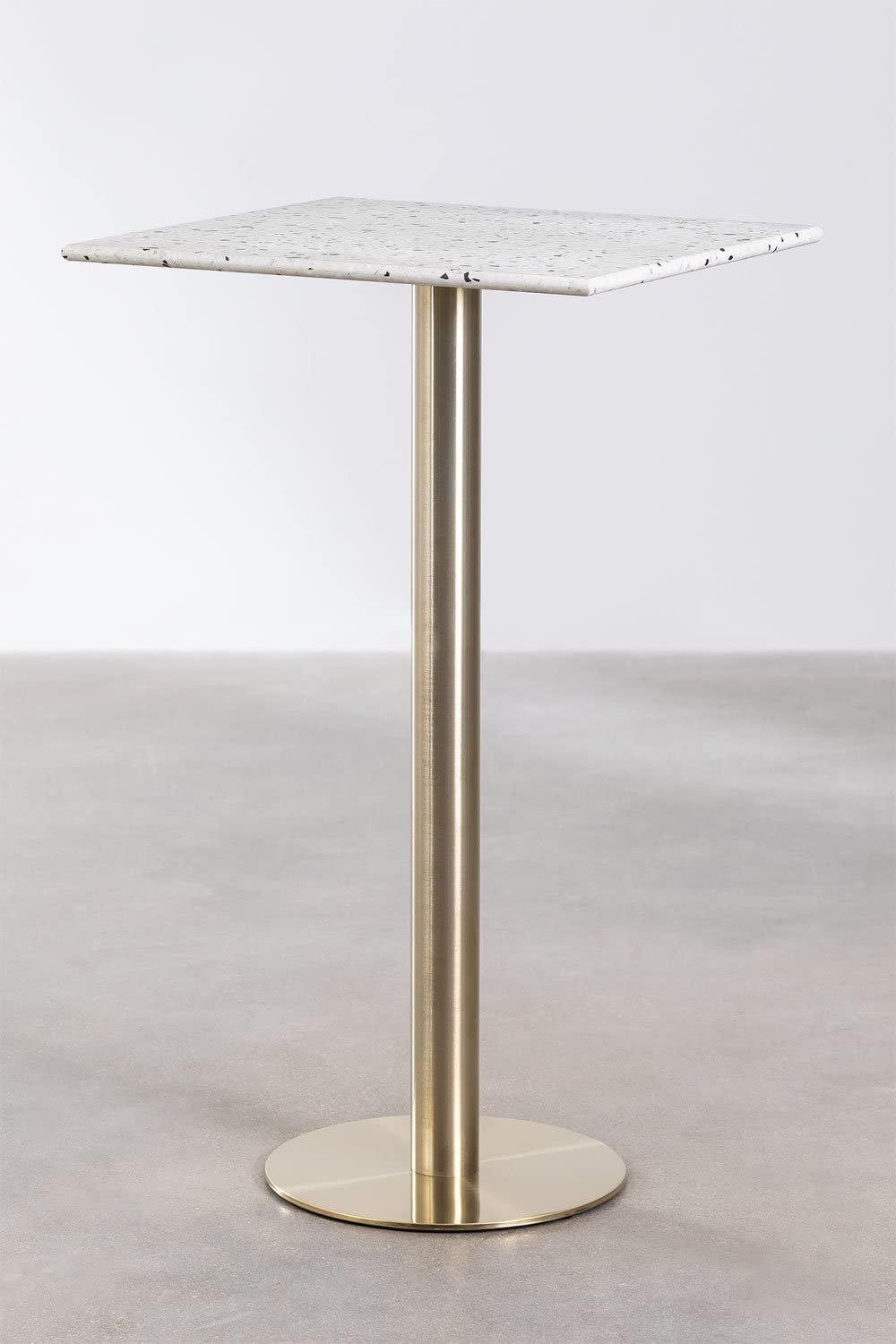 Sklum Malibu tavolo bar alto quadrato 60x60 cm in terrazzo