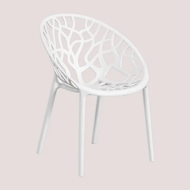 Sklum Ores sedia da giardino bianca impilabile
