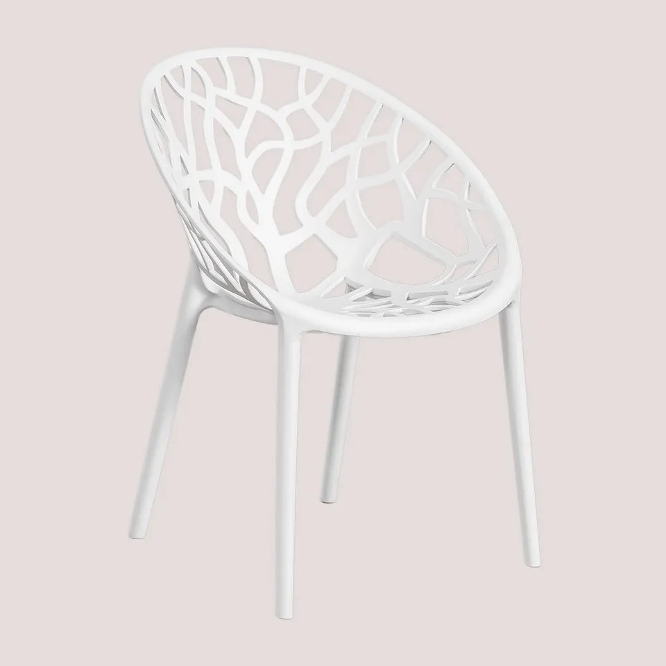 Sklum Ores sedia da giardino bianca impilabile
