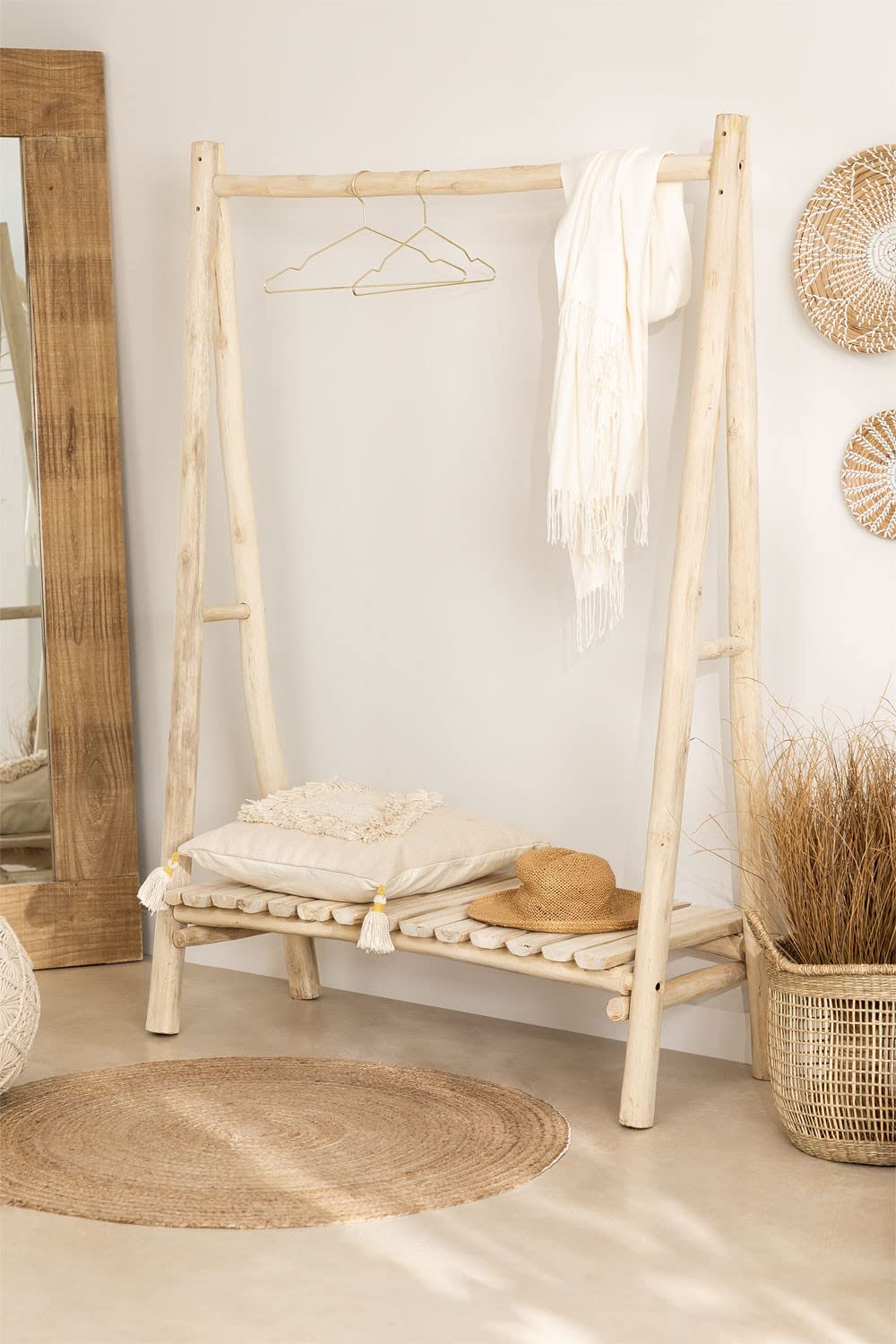 Sklum Fadyla Appendiabiti Legno Teak con Panca