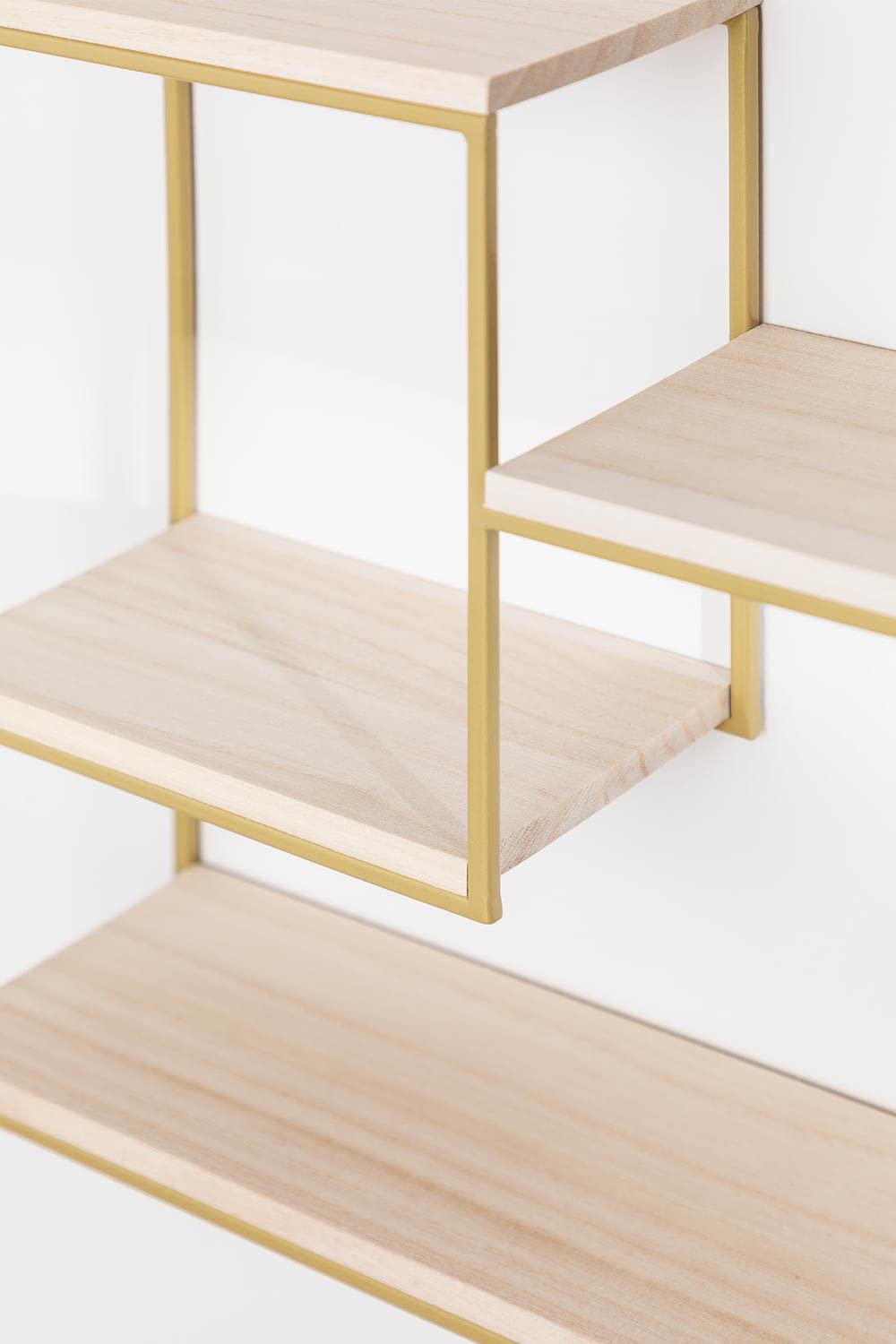 Sklum Yazek scaffale da parete 40 cm acciaio e legno
