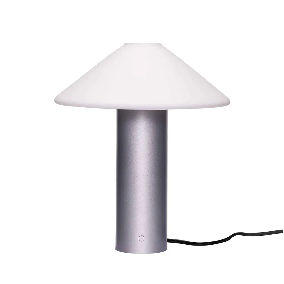 Bambua Orbit lampada da tavolo argento metallizzato vetro