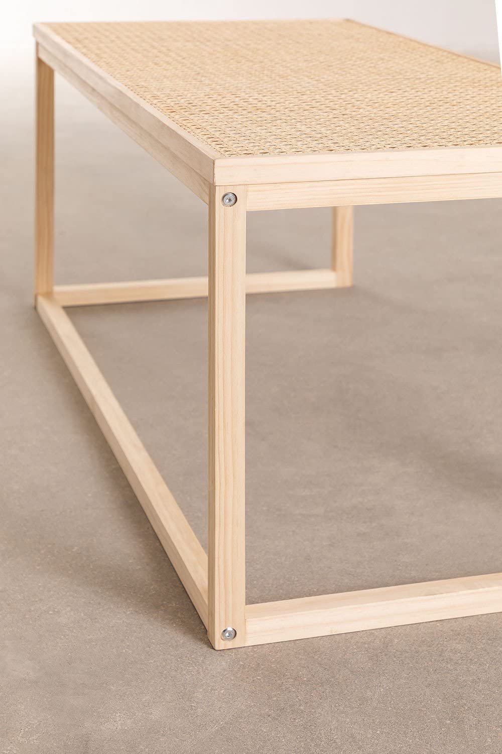 Sklum Riolut tavolino caffè rattan legno 90 cm