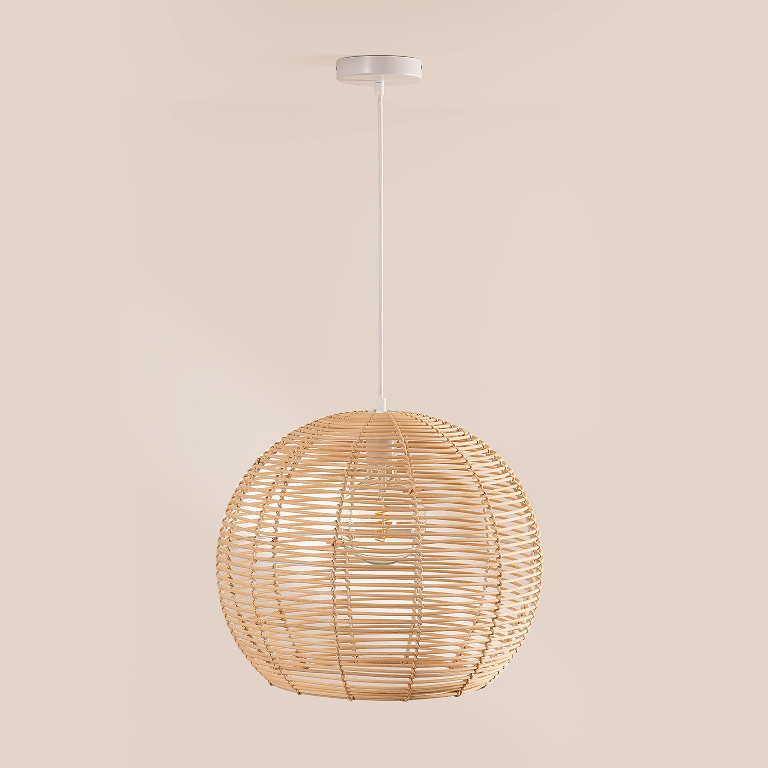 Sklum Alpe lampada da soffitto rattan Ø45 cm