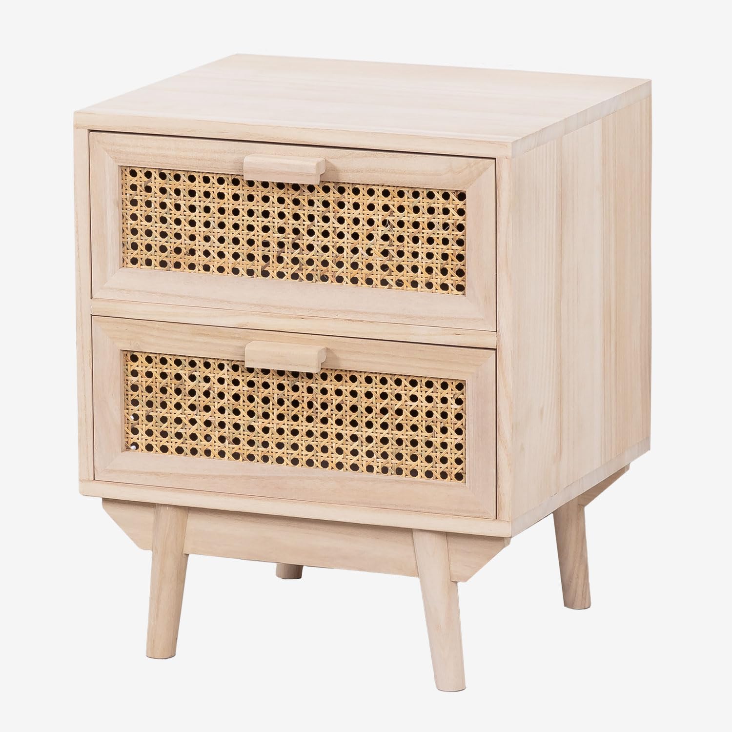 Sklum Ralik comodino legno paulownia 2 cassetti