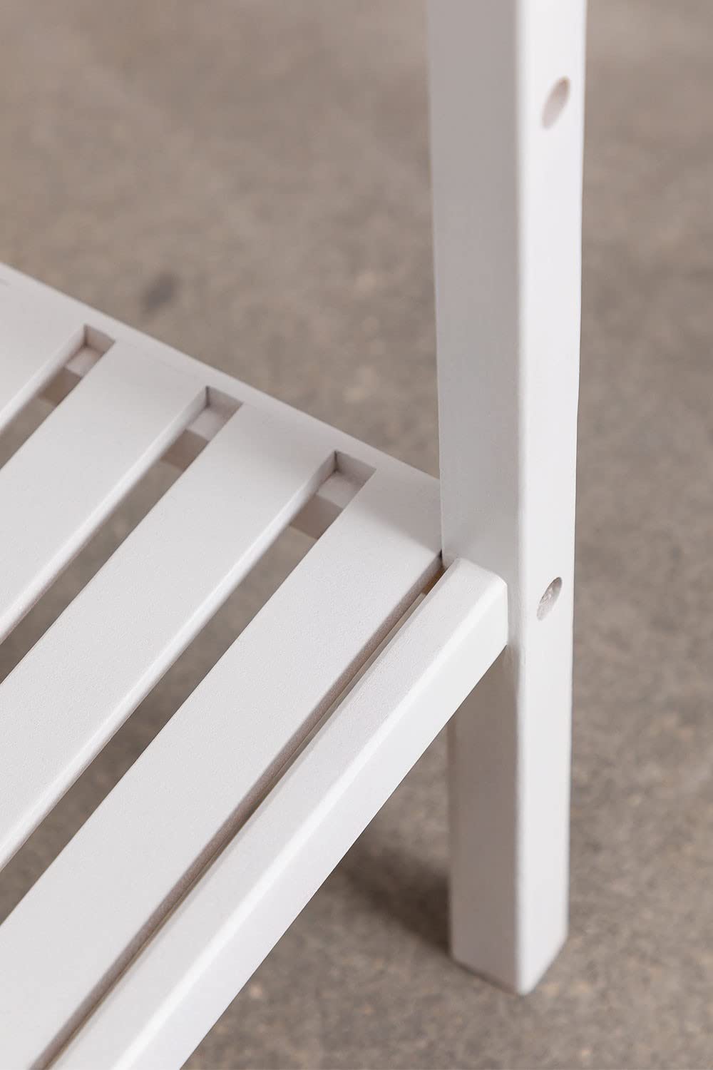 Sklum Zarak scaffale in bambù bianco e legno 50 cm