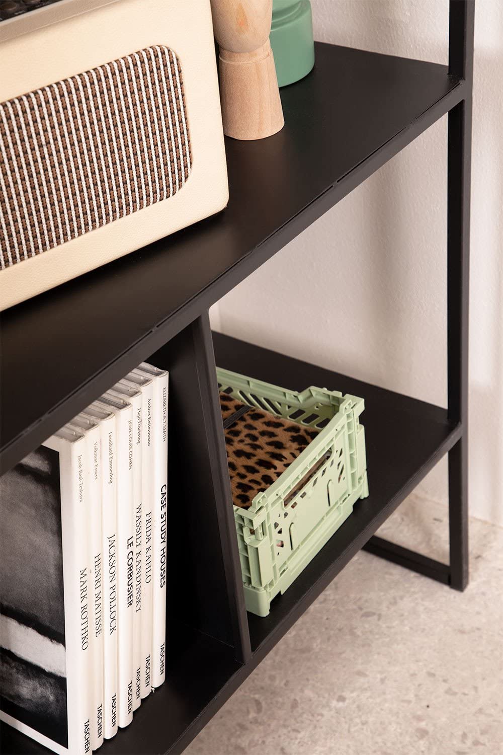 Sklum Elei Libreria Industrial 105 cm Ferro Nero