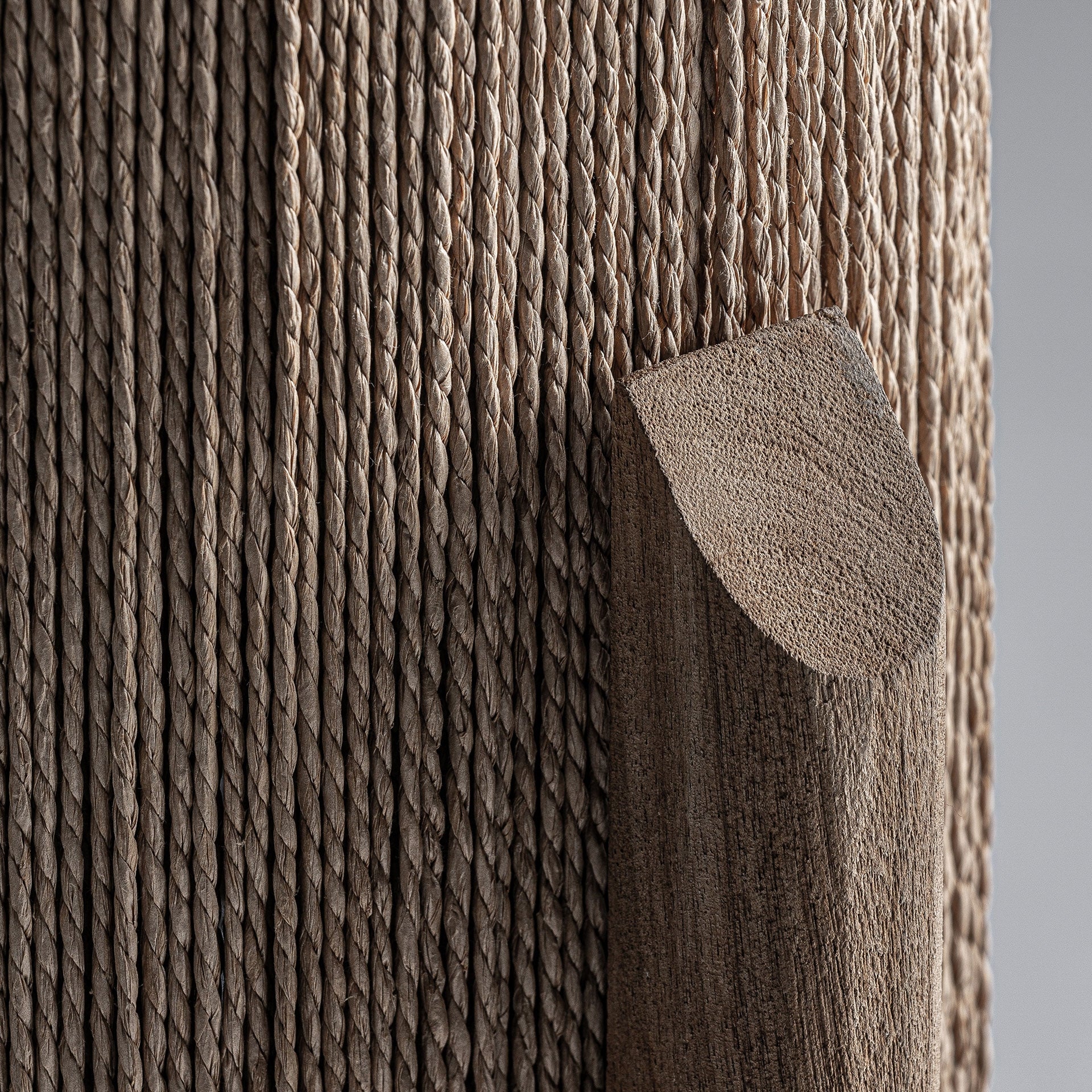 Bambua Jacquard Lampada da Tavolo in Legno e Rafia
