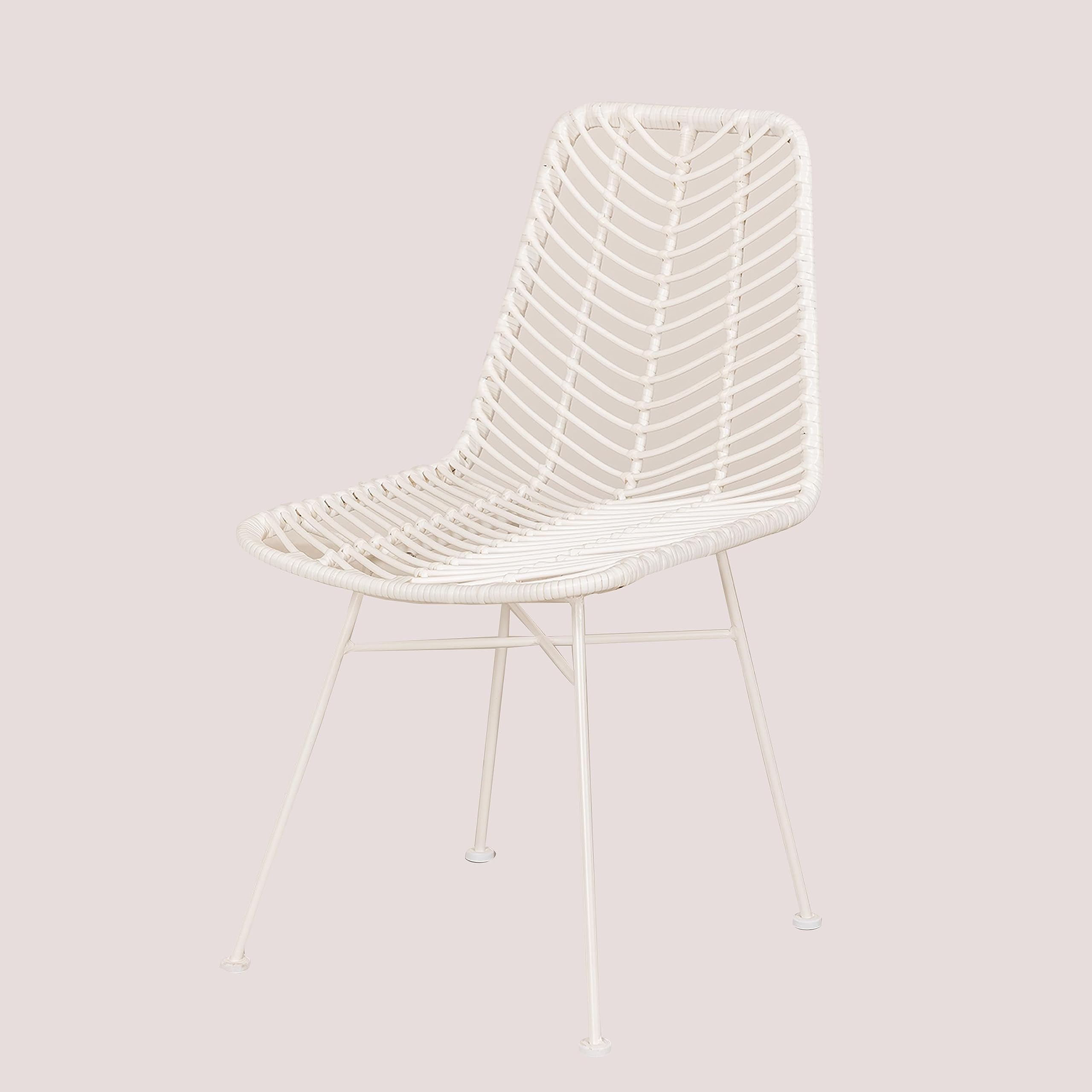Sklum Gouda Colors sedia da giardino rattan bianca