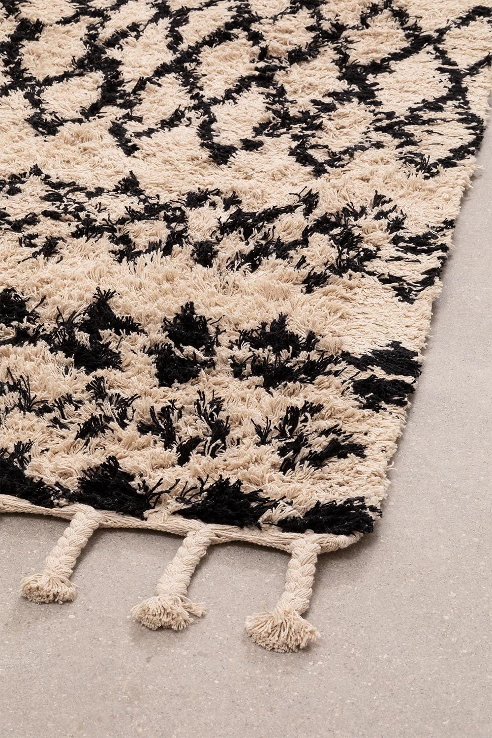 Sklum Tulub tappeto 209x125 cm cotone bianco-nero