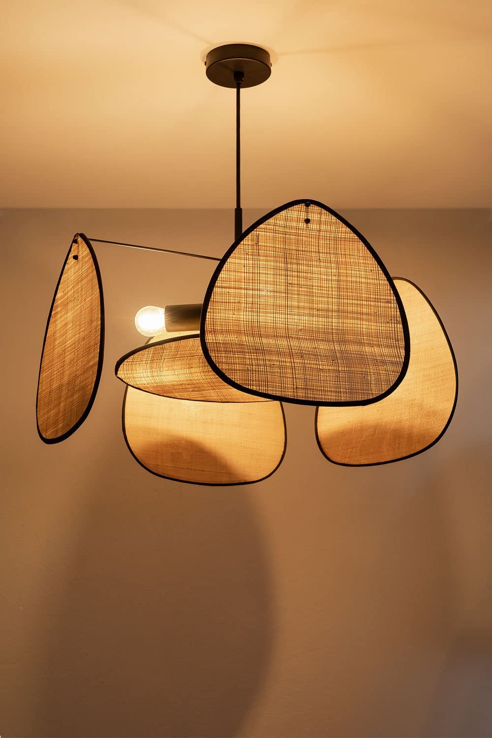 Sklum Dack lampadario rafia naturale Ø50 cm