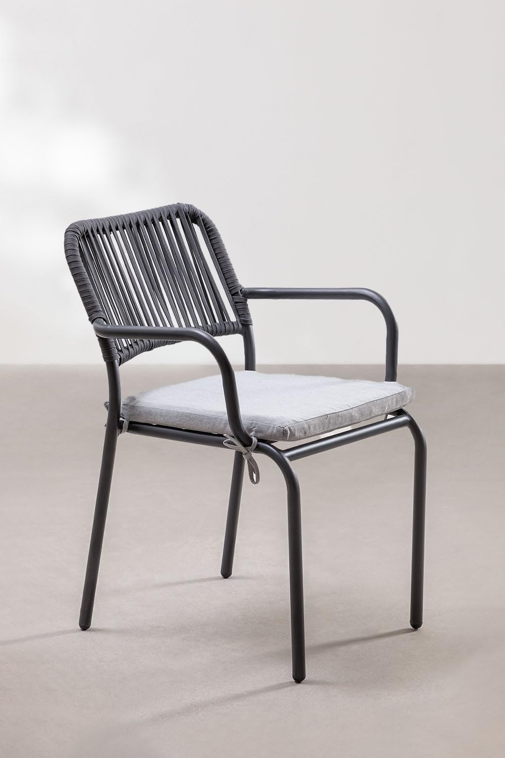 Sklum Arhiza Set 4 Sedie da Giardino Impilabili Grigio Scuro