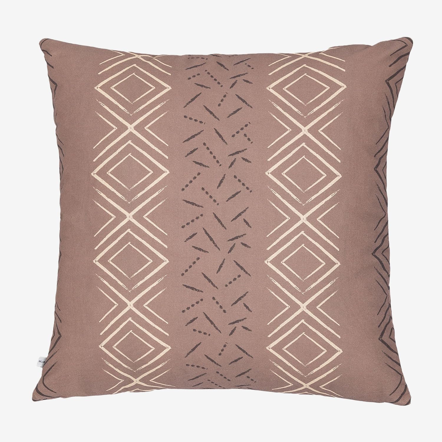 Sklum Tadjou Style federa cuscino 60x60 marrone moka cotone