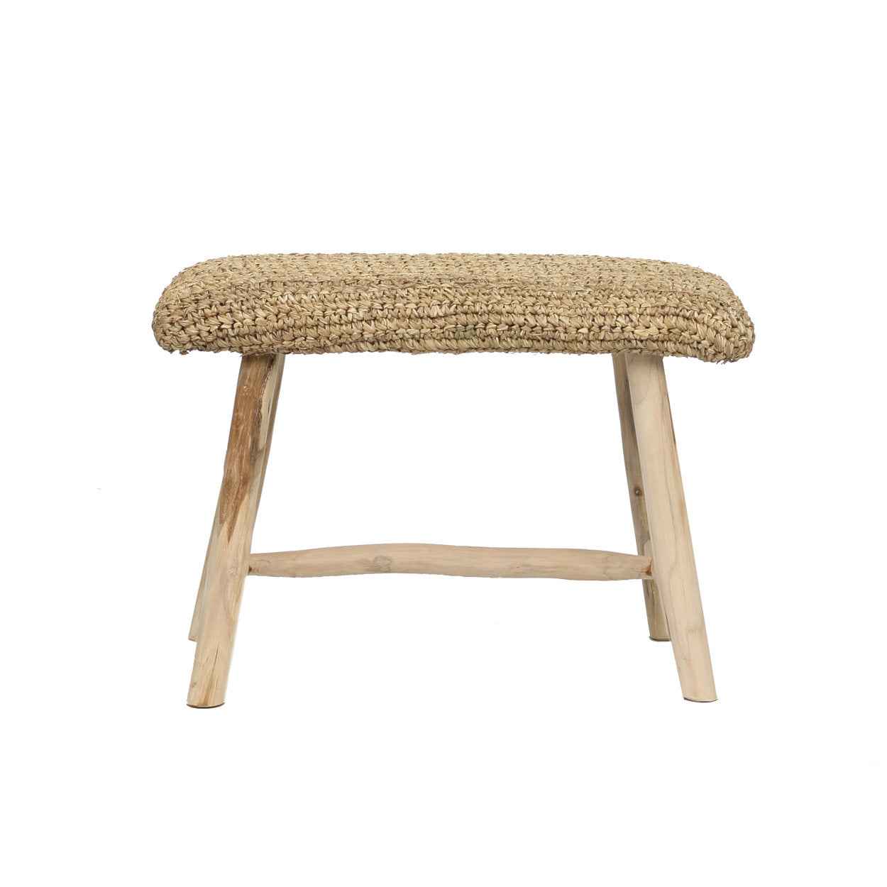 Bambua Raffia panca naturale rafia e teak