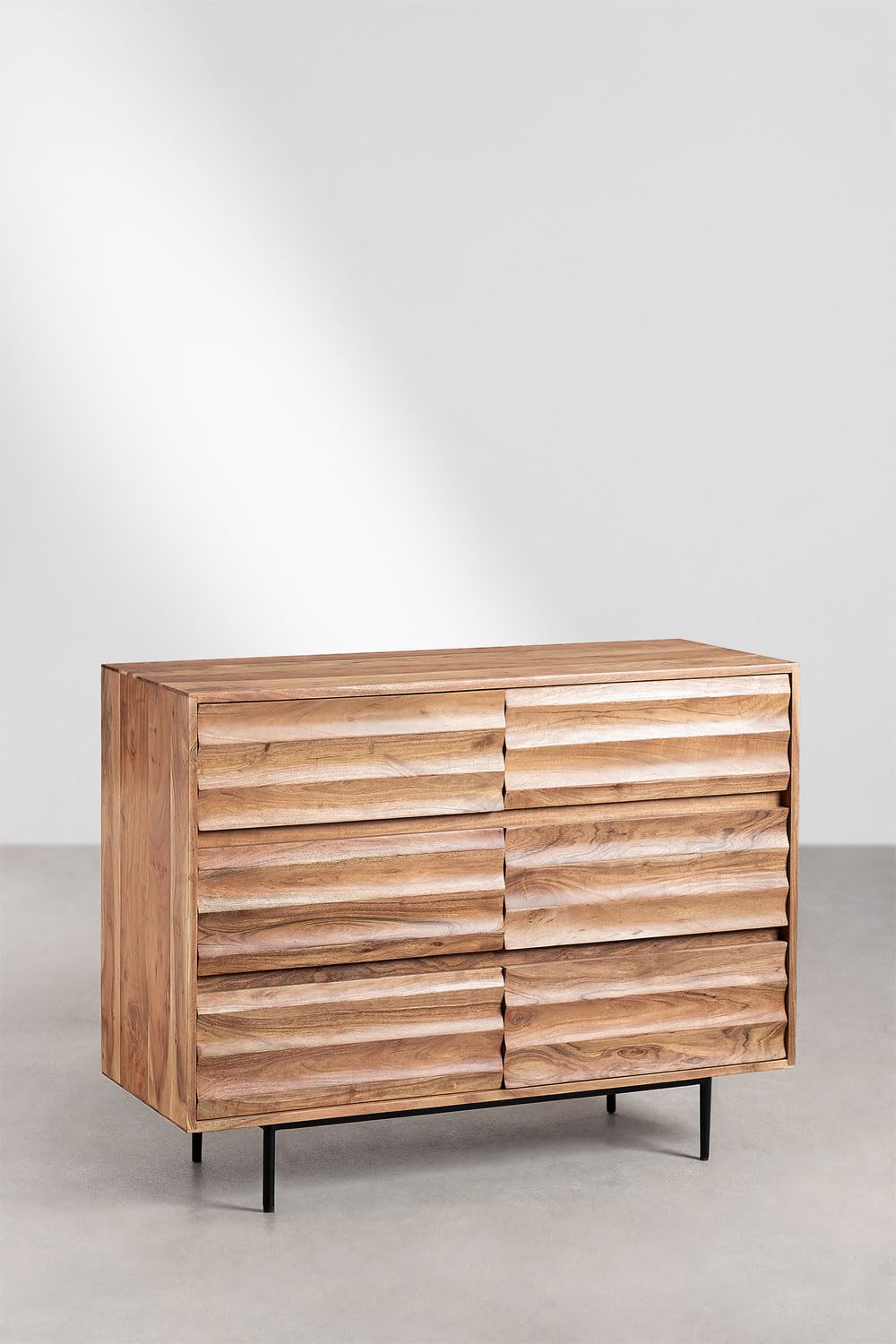Sklum Petter Cassettiera Acacia 109,5 cm Industriale