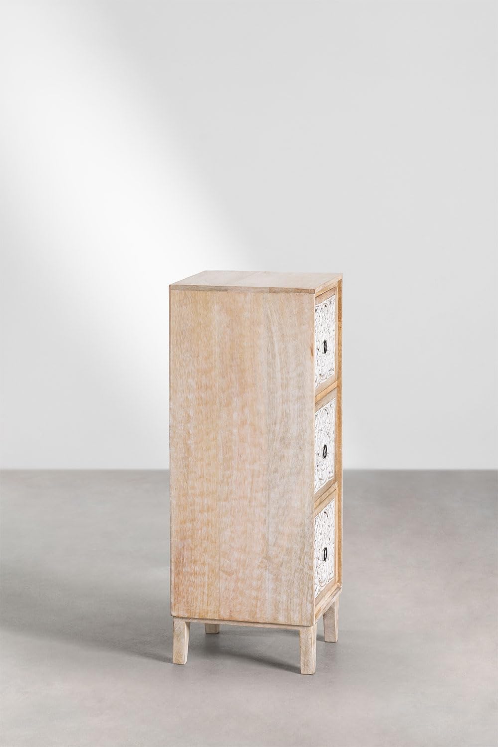 Sklum Mekel cassettiera legno mango 3 cassetti naturale