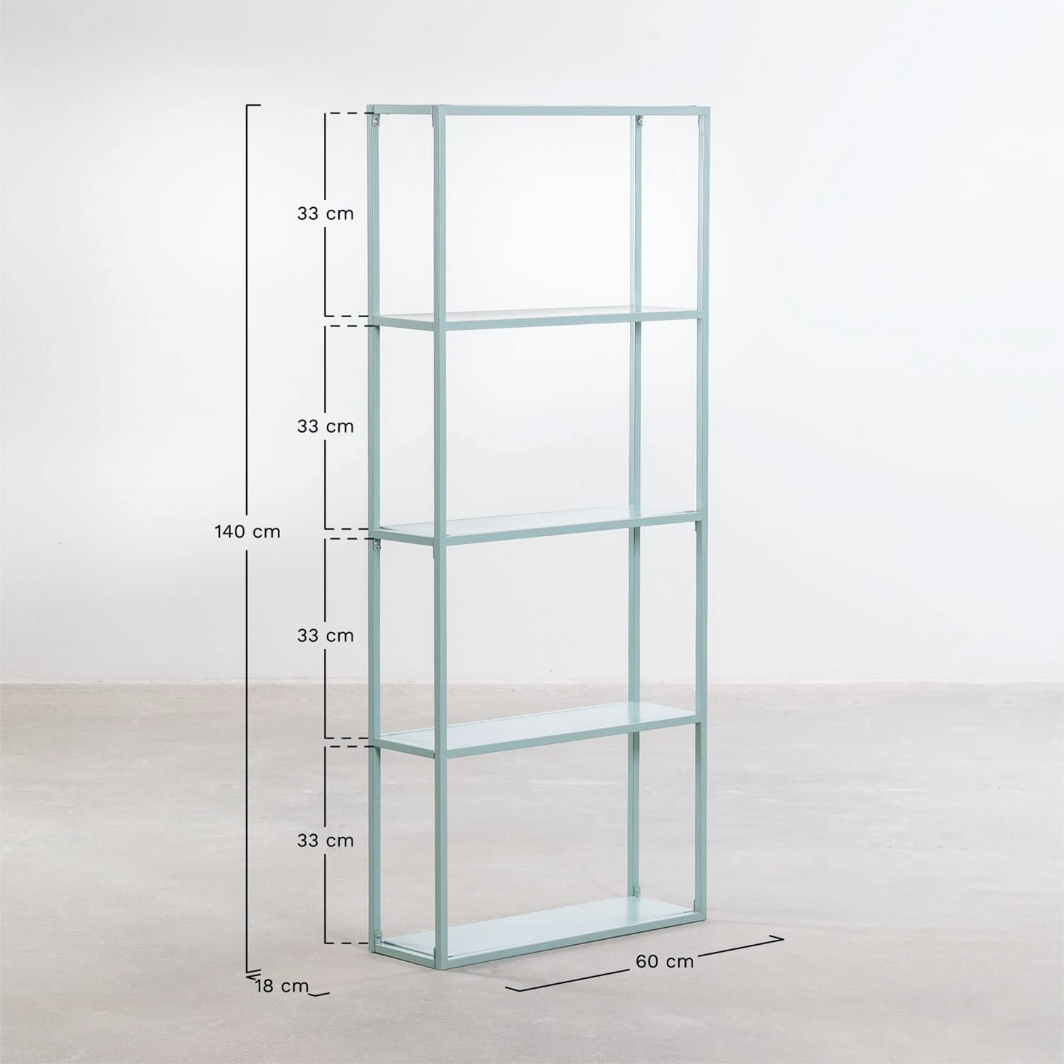 Sklum Thura scaffale a parete 60 cm verde abete acciaio