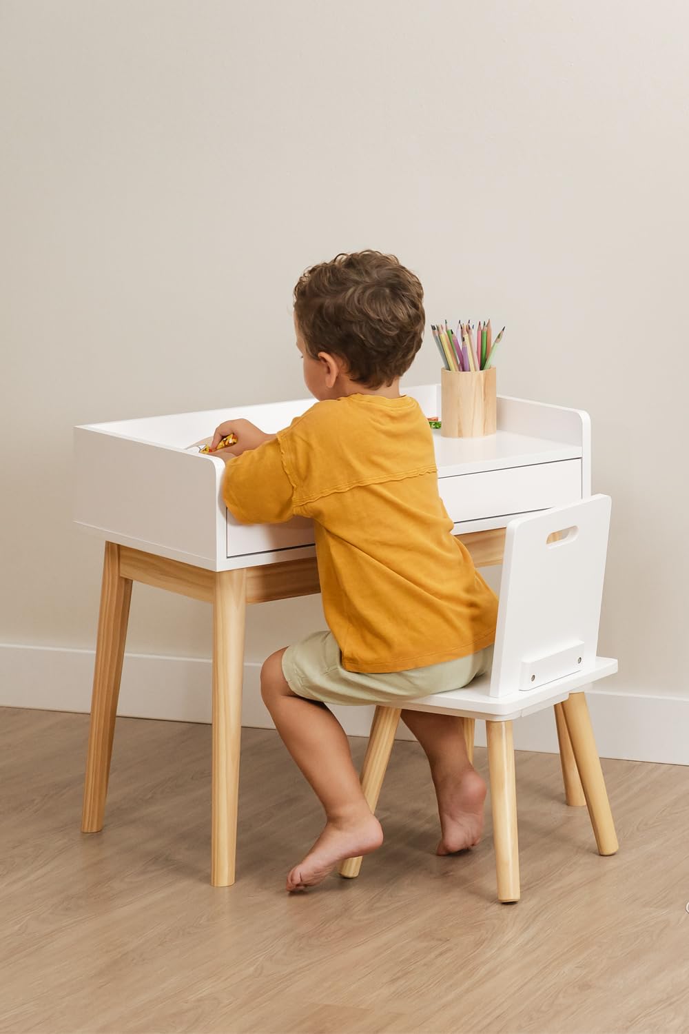 Sklum Tom Kids Scrivania Legno Bambini con Cassetto