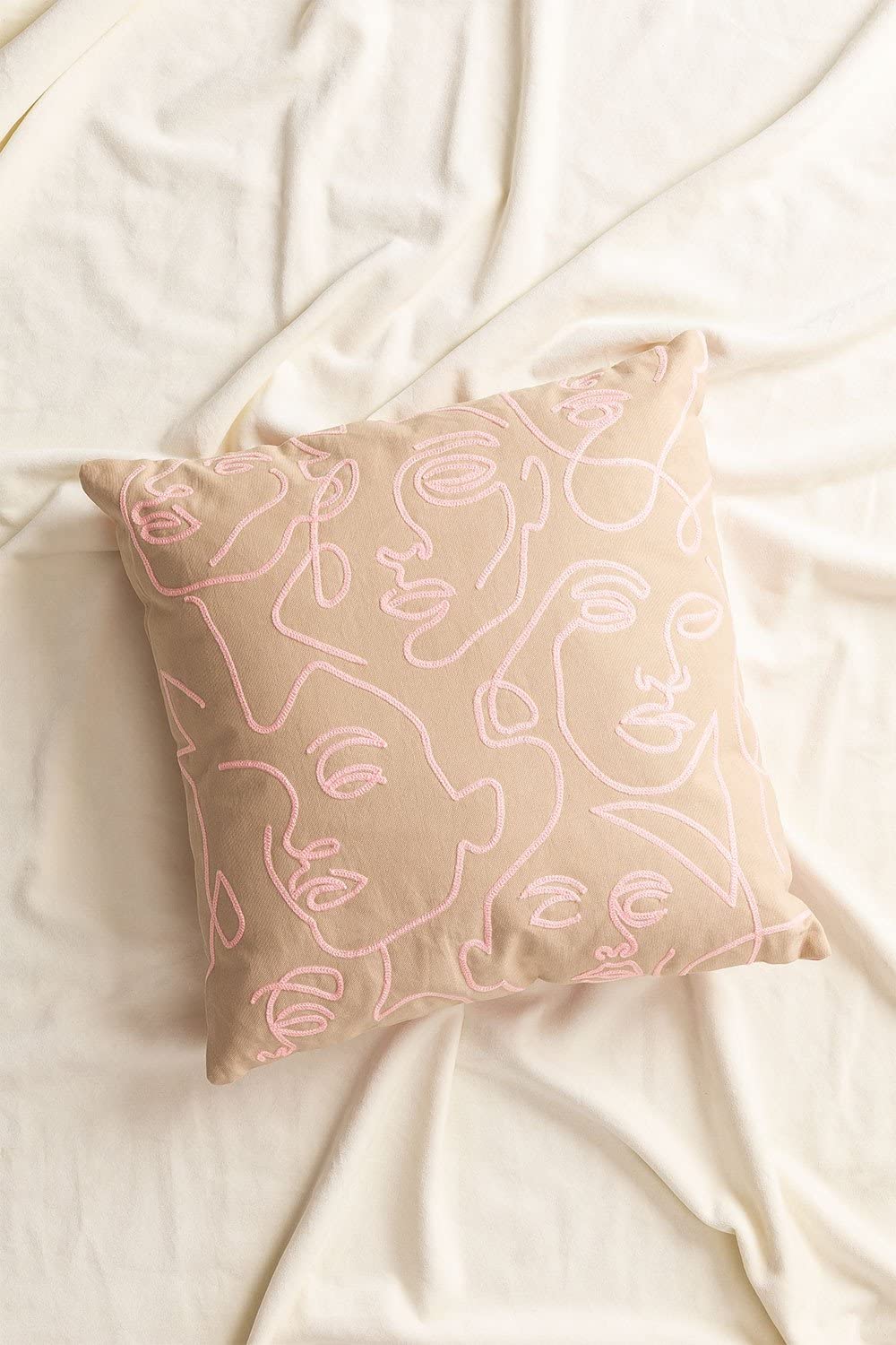 Sklum Neis cuscino cotone 45x45 cm rosa beige