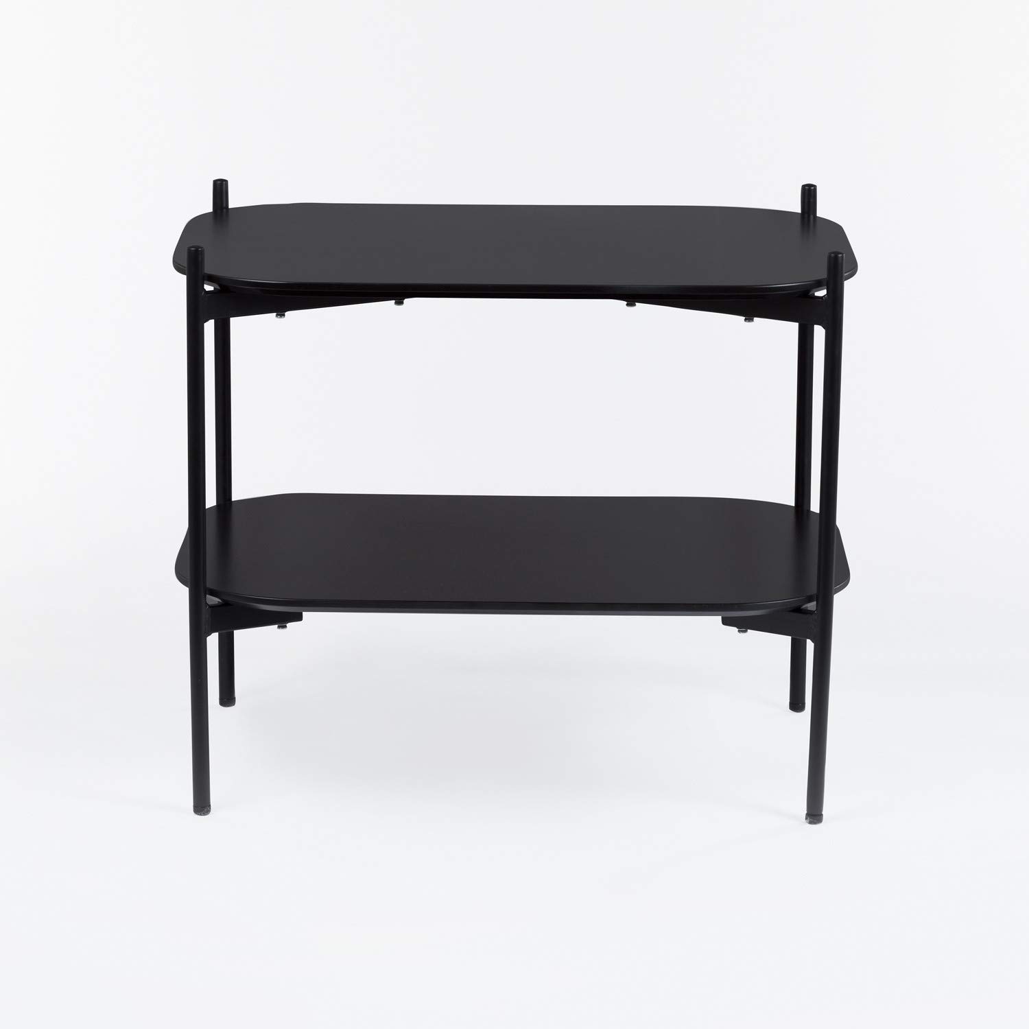 Sklum Andy Tavolo Nero 75x50 cm MDF e Acciaio