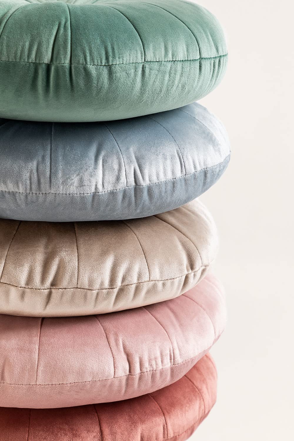Sklum Kumba cuscino rotondo velluto peonia Ø38 cm