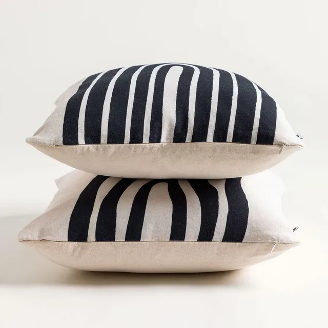 Sklum Zarcke Style Set 2 Federe Cuscini 45x45 cm Beige Crema