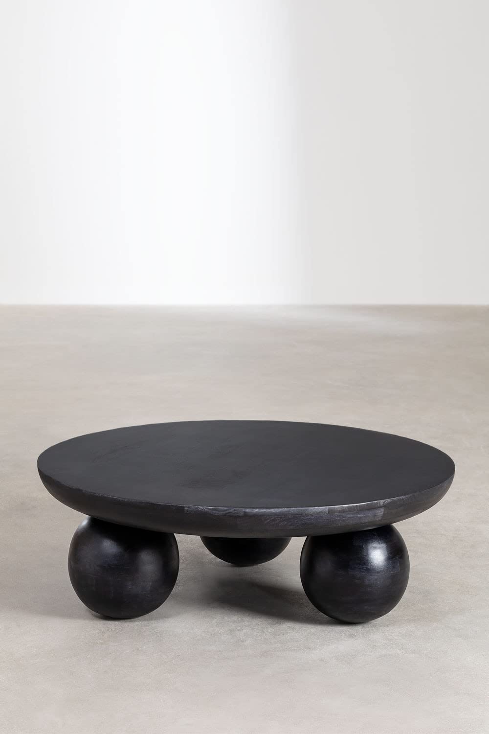 Sklum Cotia Tavolino Legno Mango Nero Ø90 cm