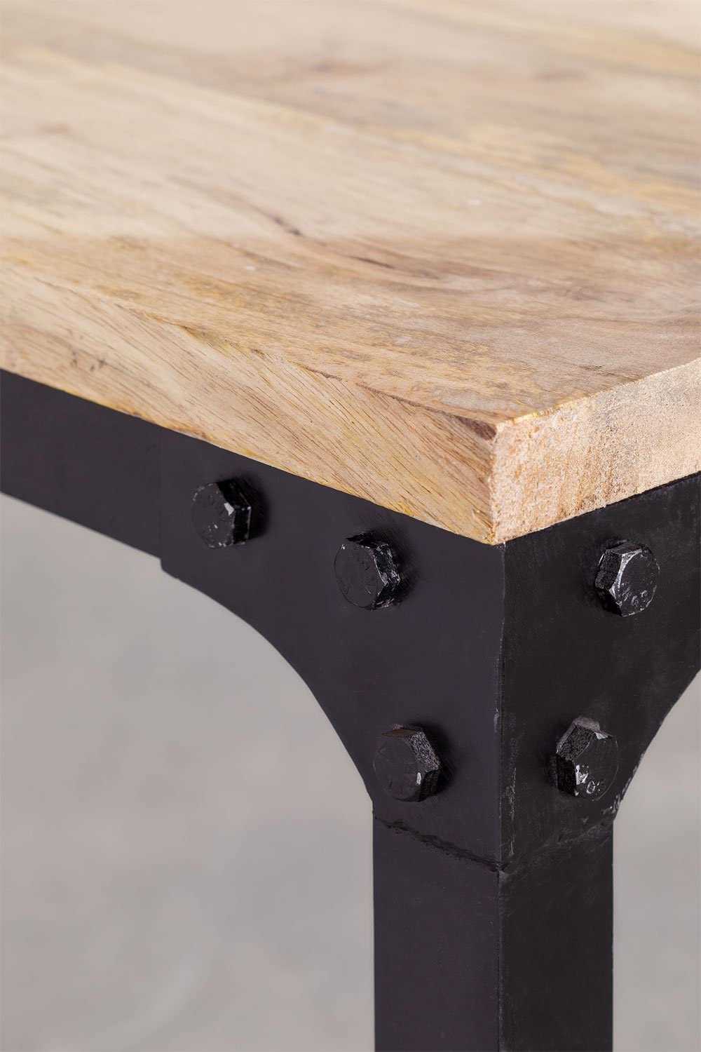 Sklum Nika tavolo pranzo 200x100 cm legno riciclato con ruote