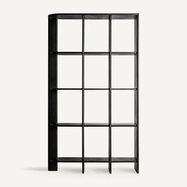 Bambua Nara libreria in mango nero 120 cm