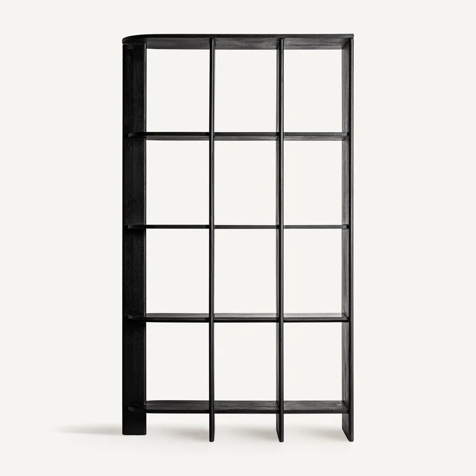 Bambua Nara libreria in mango nero 120 cm