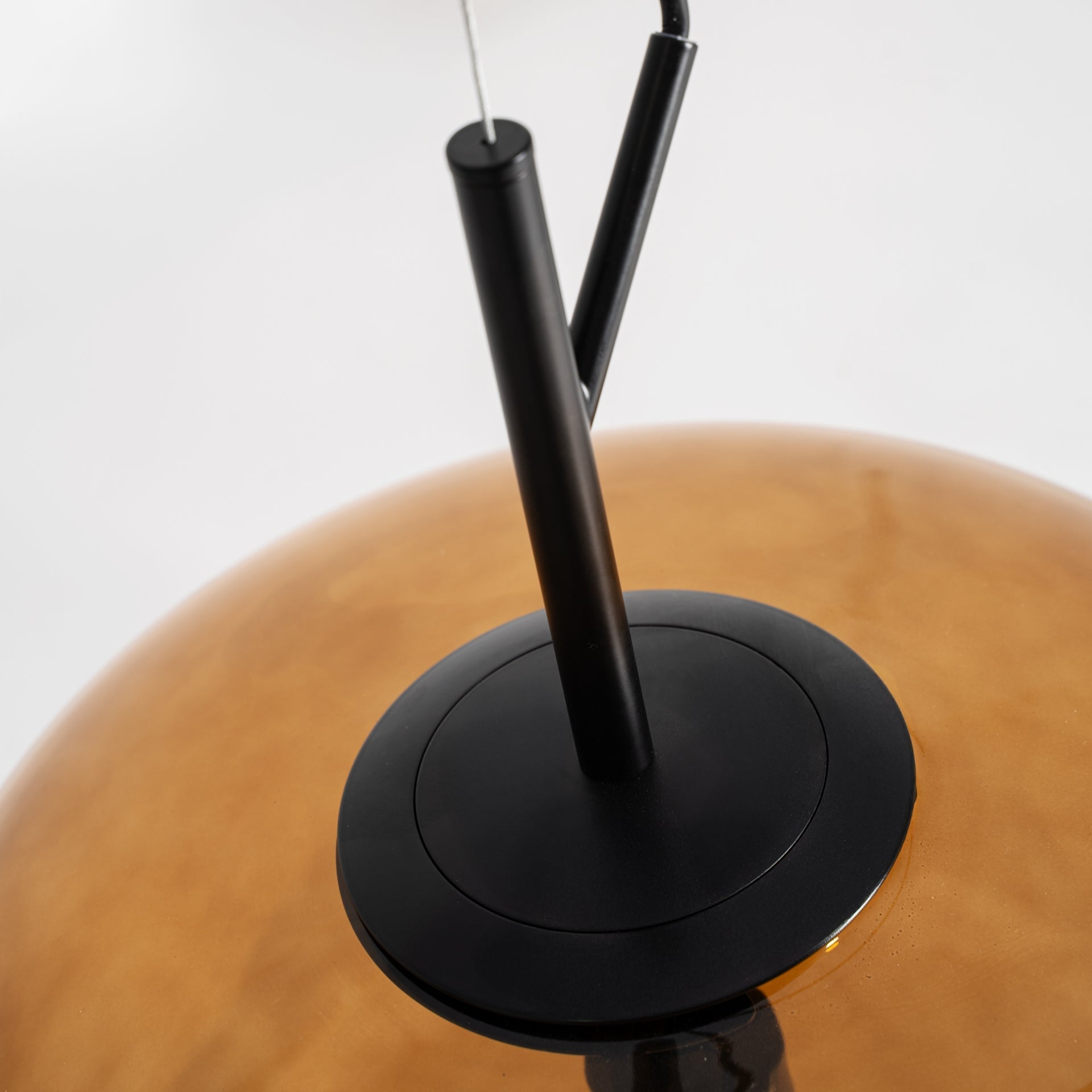 Bambua Cubik lampada soffitto vetro ambra