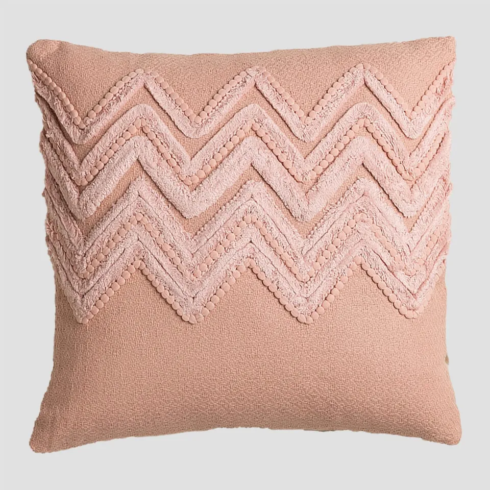 Sklum Mori cuscino 45x45 cm rosa nocciola cotone