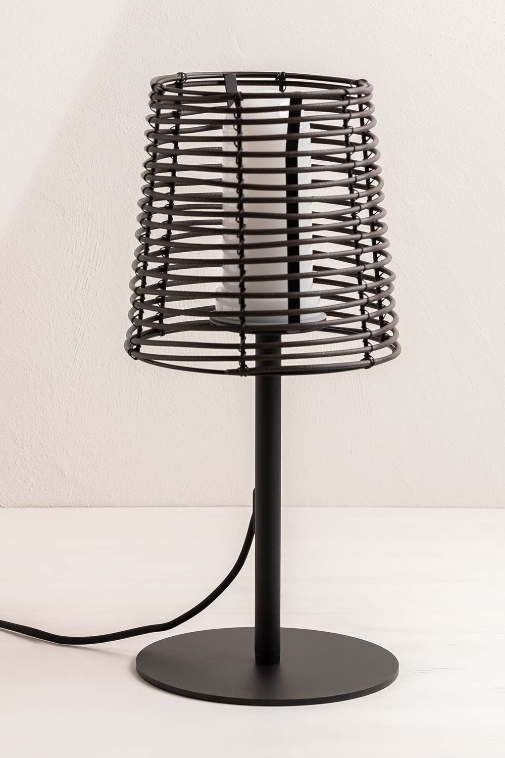 Sklum Bissel lampada da tavolo esterni effetto legno