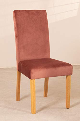 Sklum Cindy Sedie Sala da Pranzo Velluto Pack 2 Rosé