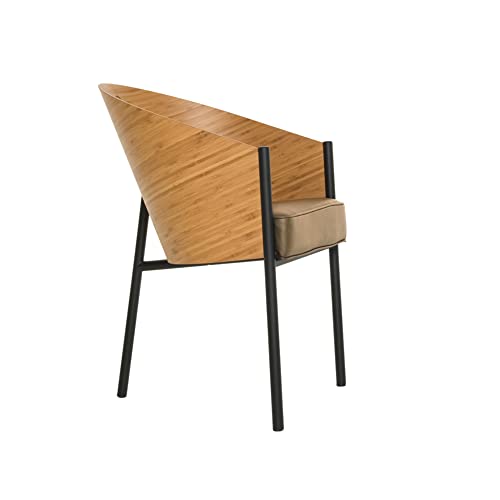 Driade Costes sedia bamboo nero in pelle da interno