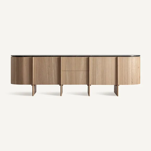 Bambua Nara madia 240 cm rovere e marmo