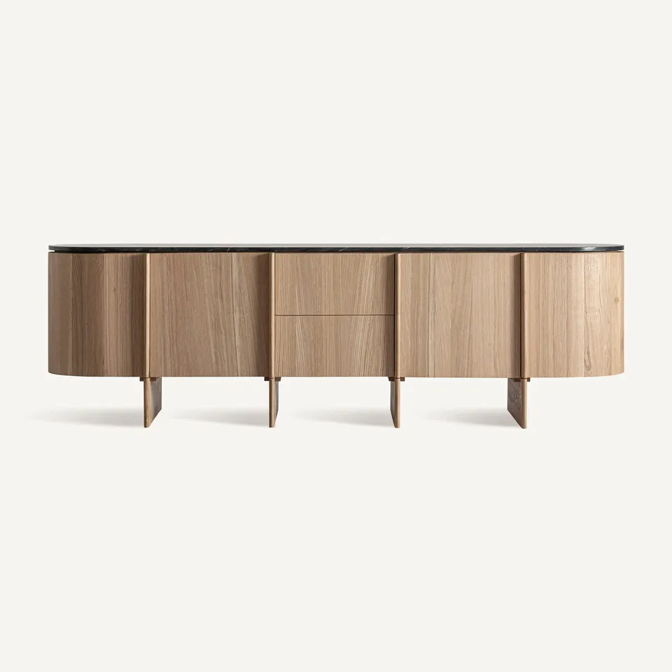 Bambua Nara madia 240 cm rovere e marmo