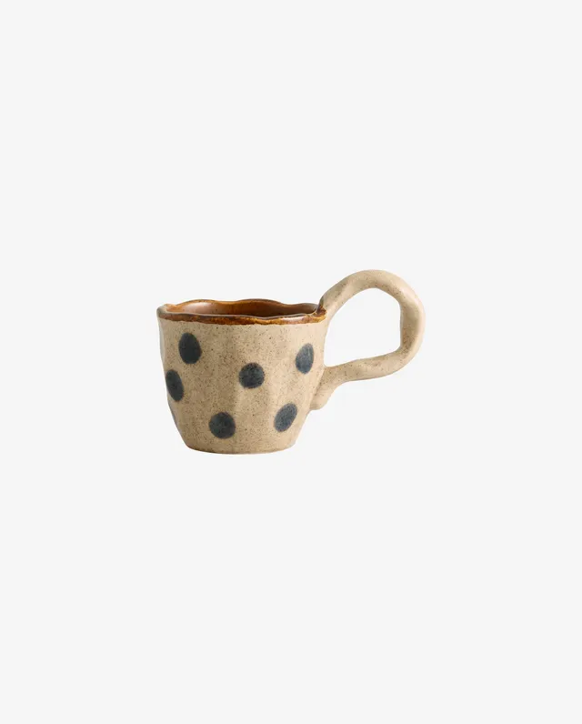 Bambua Atelier FORMA Baya tazza ceramica pois grigi
