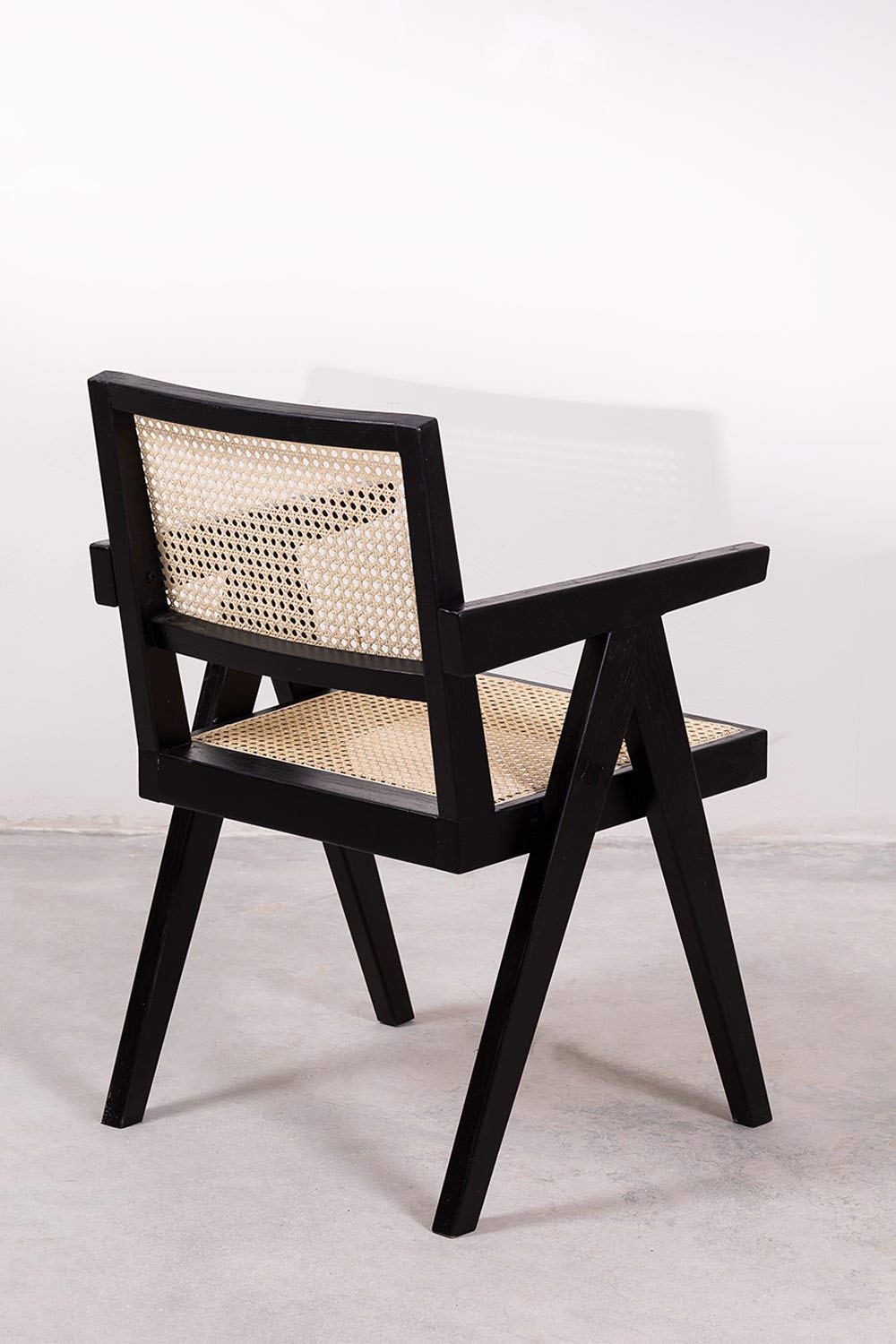 Sklum Lali Rattan sedia con braccioli nero