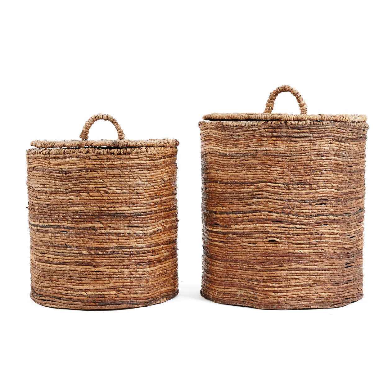 Bambua Chingon cesti foglia banana naturale M set 2 pezzi