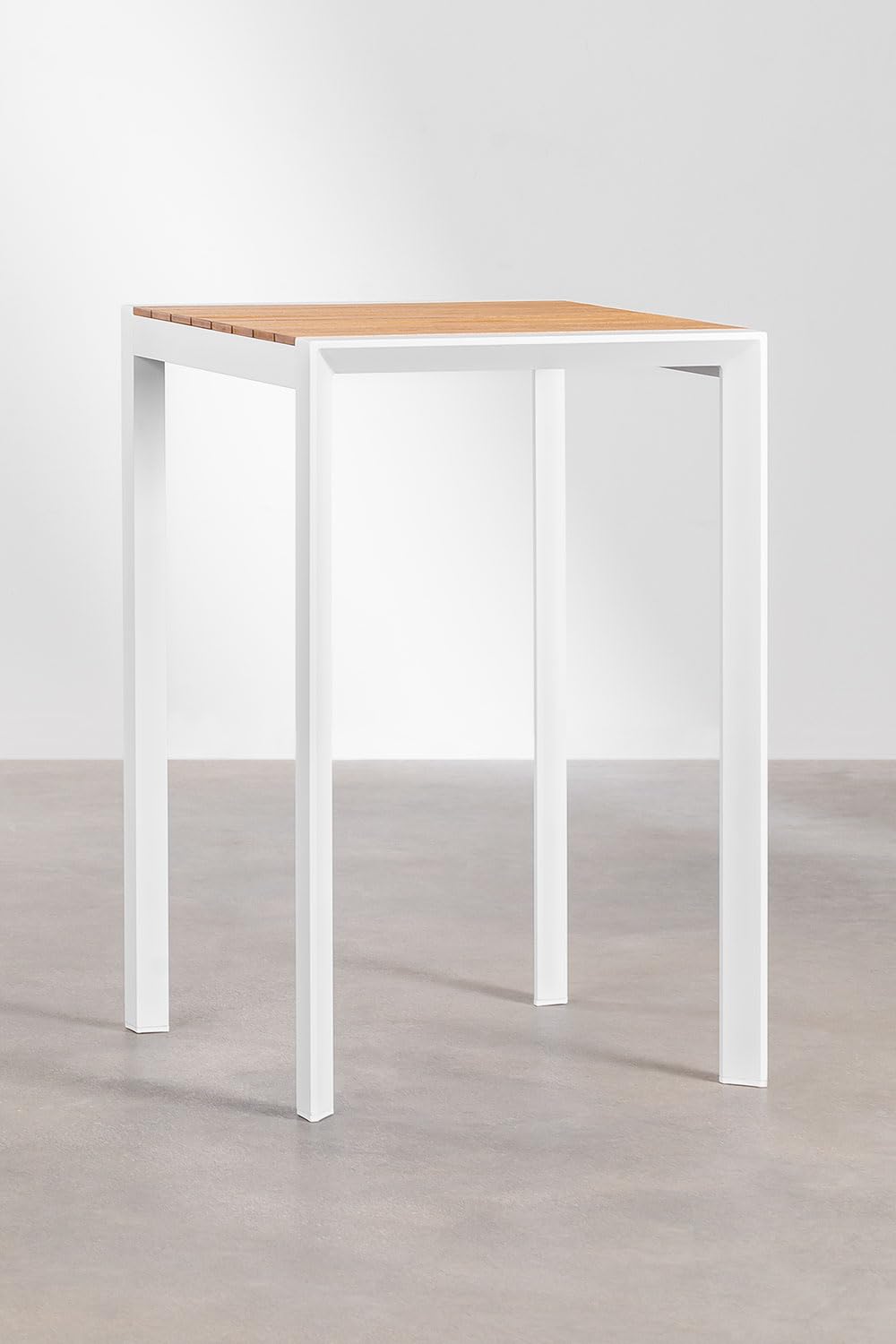 Sklum Archer tavolo bar alto quadrato 70x70 cm bianco