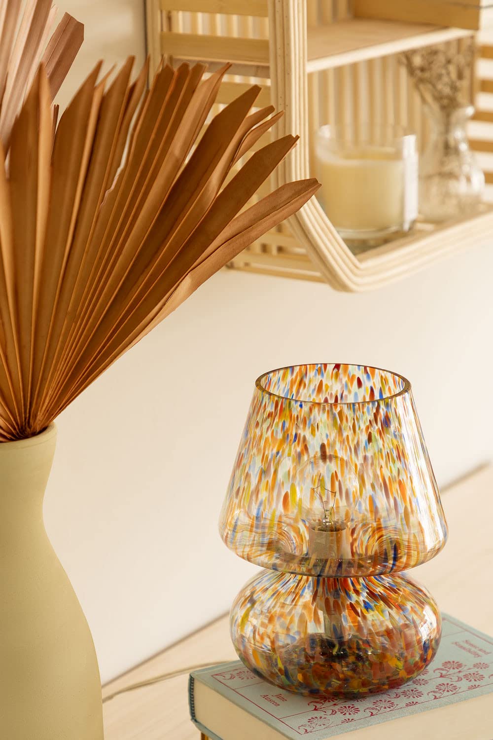 Sklum Suri lampada da tavolo in vetro E14 Ø16 cm