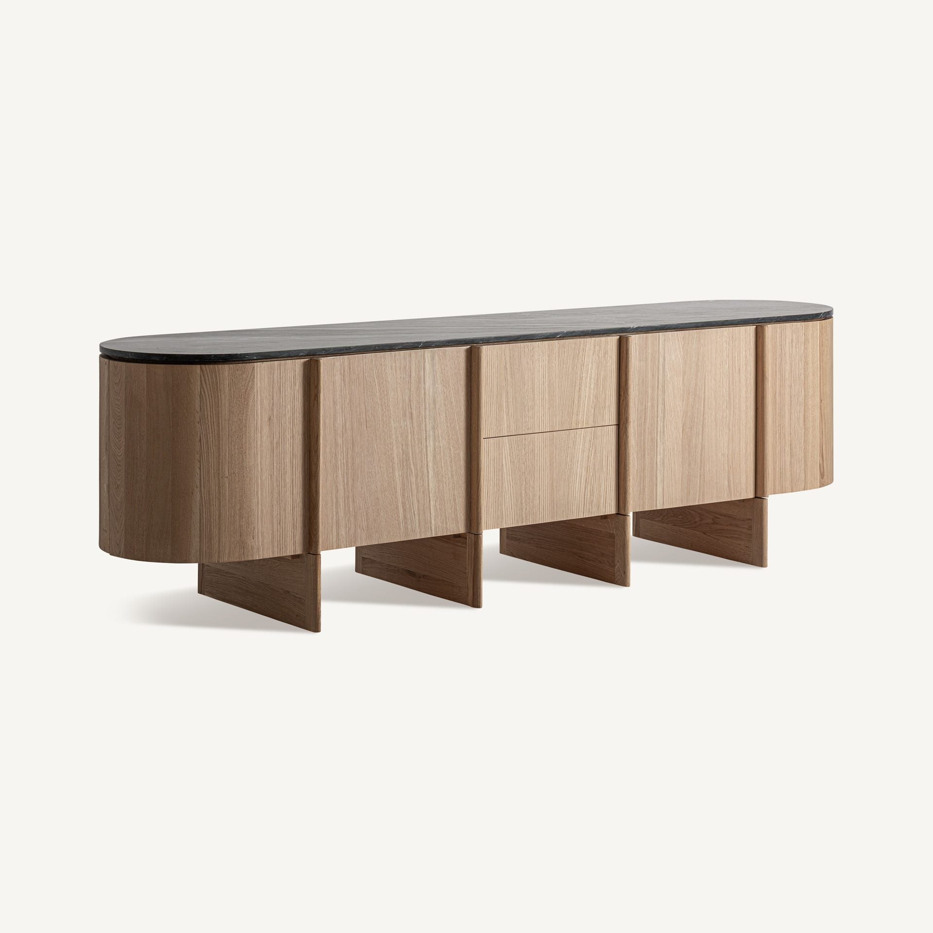 Bambua Nara madia 240 cm rovere e marmo