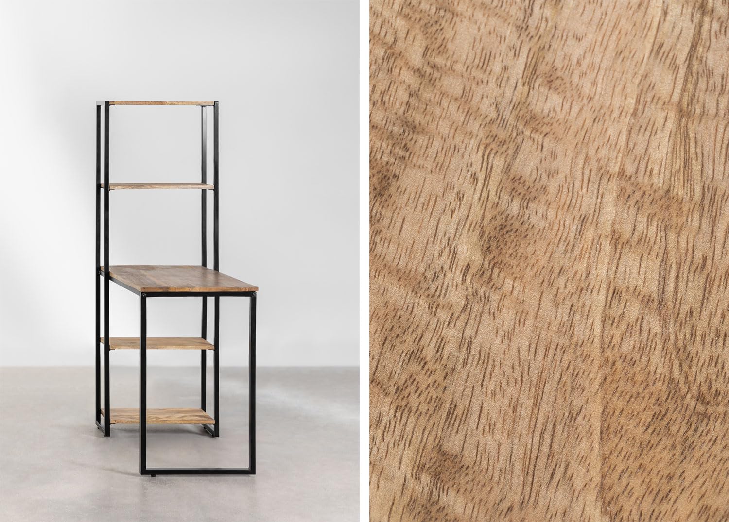 Sklum Jeffers scrivania in legno di mango con ripiano